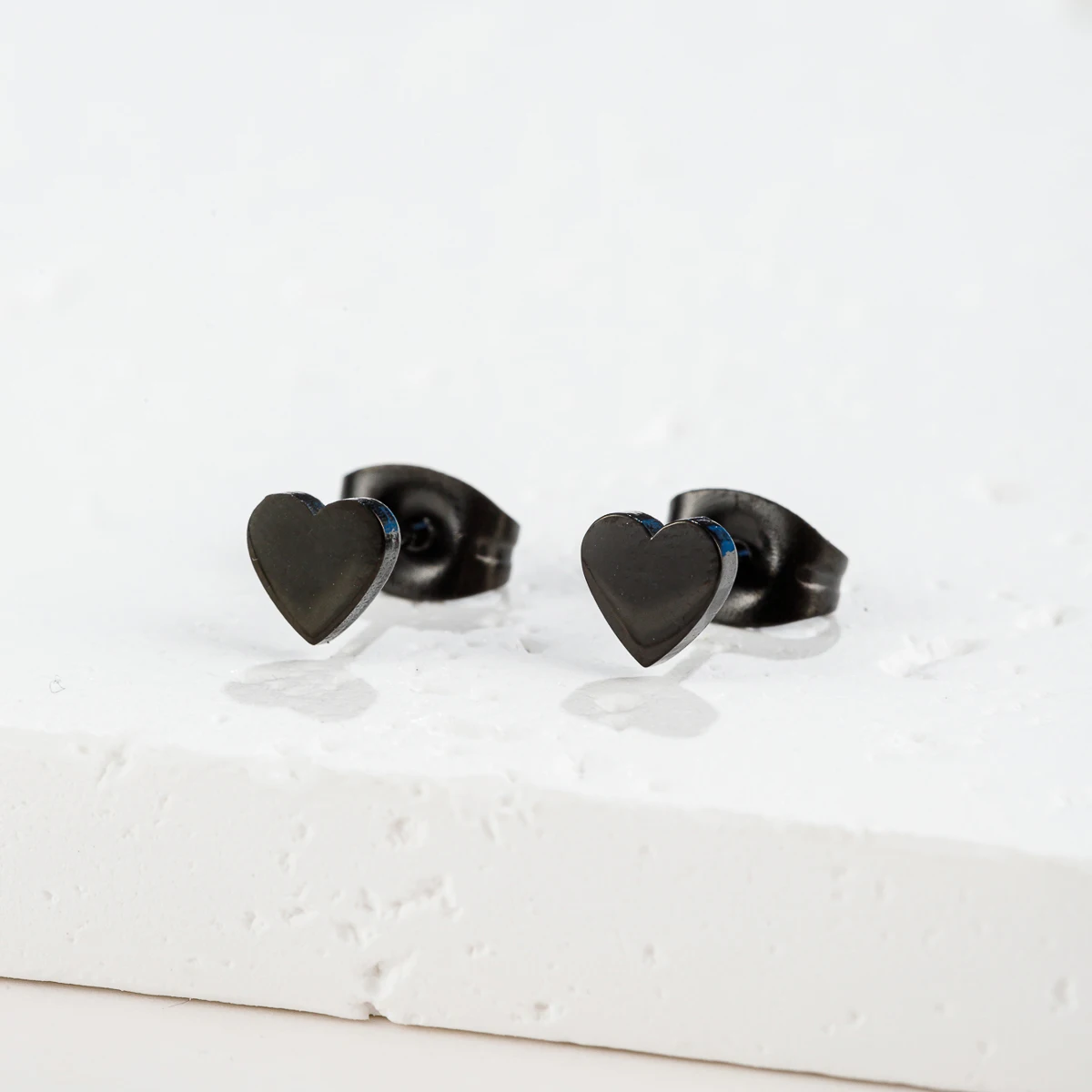 1 Pair Stainless Steel Earrings Trend Korean Sweet Heart Fashion Stud Earrings For Women Jewelry Party Friends Wedding Gifts NEW
