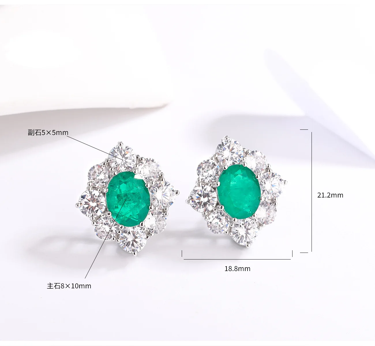 925 Sterling Silver 10mm Round Paraiba Tourmaline Gemstone Stud Earrings for Women Fashion Party Anniversary Jewelry Gift
