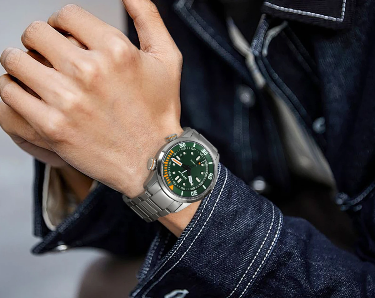 BERNY 20Bar Diver Men Mechanical Watch Miyota 8215 Super Luminous Sapphire Swiming Automatic Self Wind Silicone Men Wristwatch