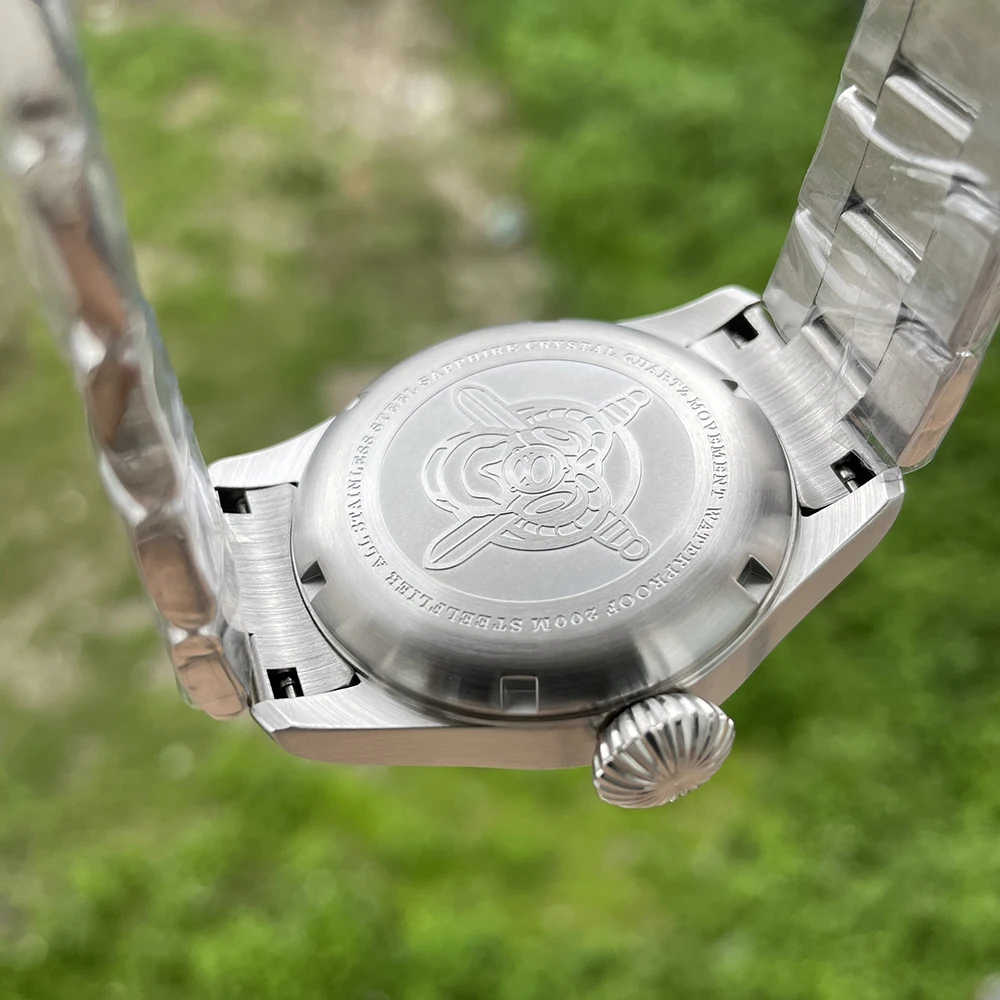 STEELFLIER Official SF746 Quartz Wristwatch VH60 Mute Movement 4 Pointers Swiss BGW9 C3 Luminous Fashion 200M Waterproof Watch