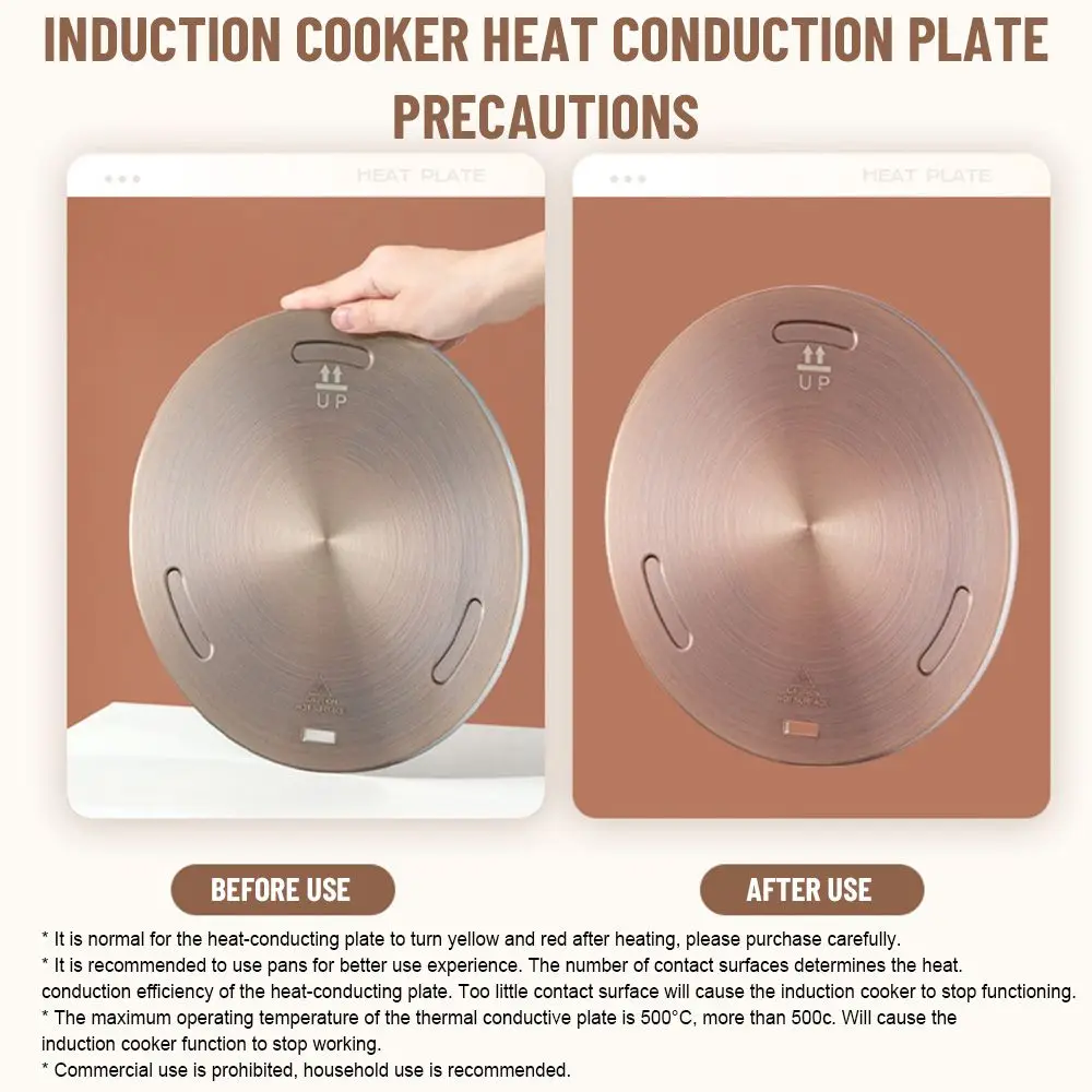 Kitchen Induction Cooker Heat Conduction Plate Stainless Steel Heat Diffuser Ring Plate Induction Cooker Stove Protector Accesso