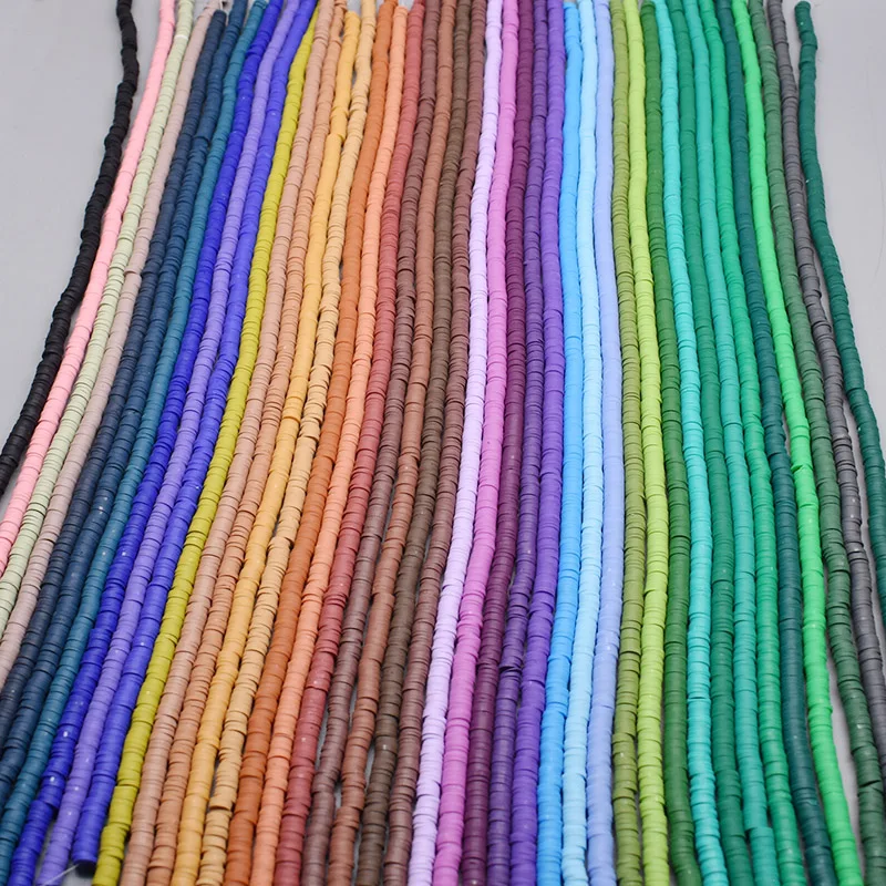 6mm 350pcs/lot Color Flat Round Polymer Clay Beads Loose Spacer Beads for Jewelry Making DIY Bracelet Necklace Earrings Design