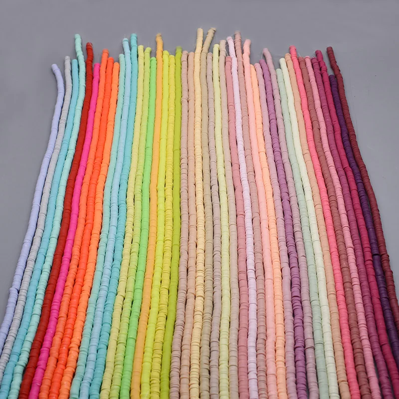 6mm 350pcs/lot Color Flat Round Polymer Clay Beads Loose Spacer Beads for Jewelry Making DIY Bracelet Necklace Earrings Design