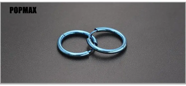 POPMAX 1Pairs/2Pcs Small Hoop Earrings Women Men Silver Color Stainles Steel Round Circle Pendientes Mujer 2023 Anti-allergy