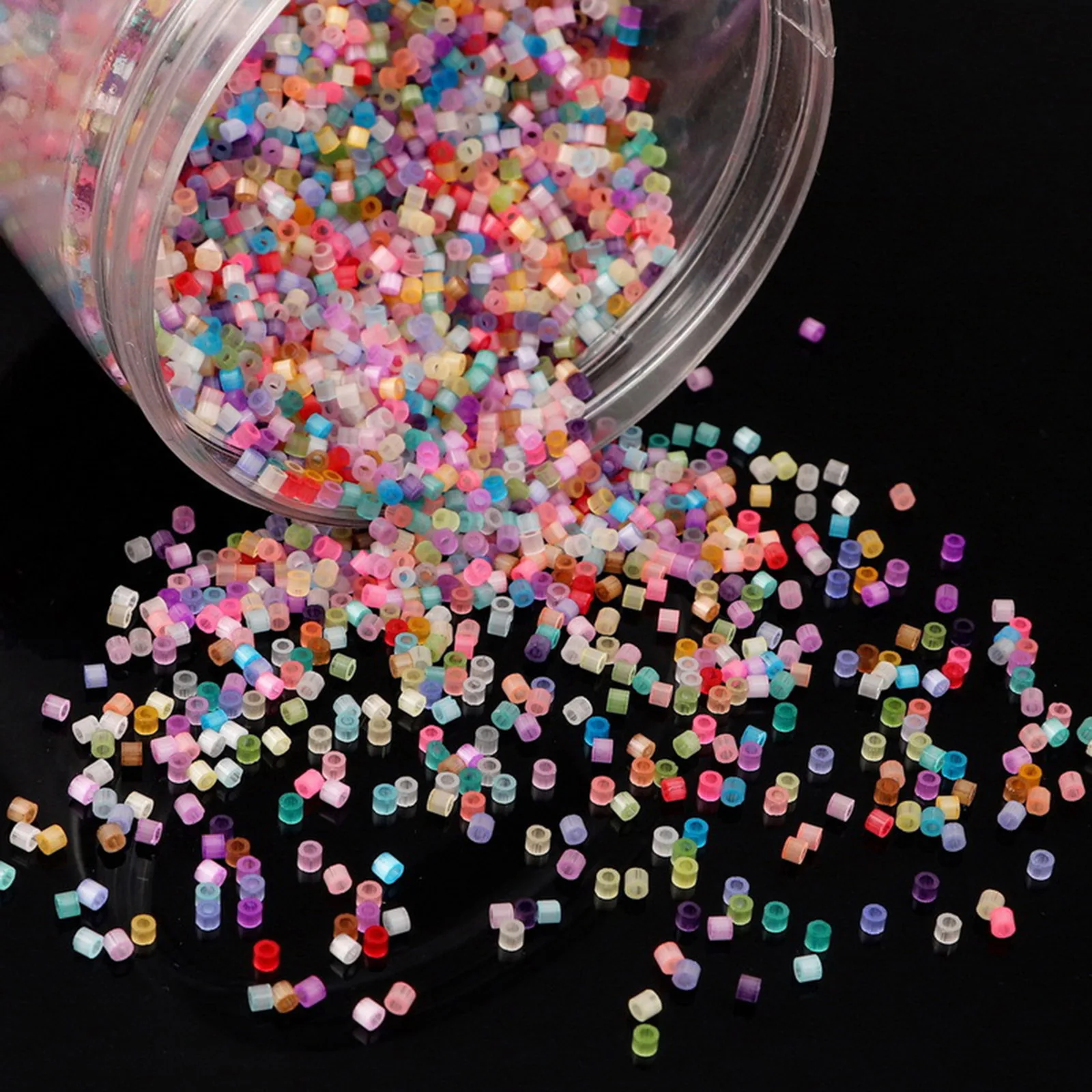 Hot Sell 10Grams Colorful Glass Seed Beads Cylinder Cat's Eye Imitation Loose Spacer Bead DIY Jewelry Making About 2.5mm Dia.