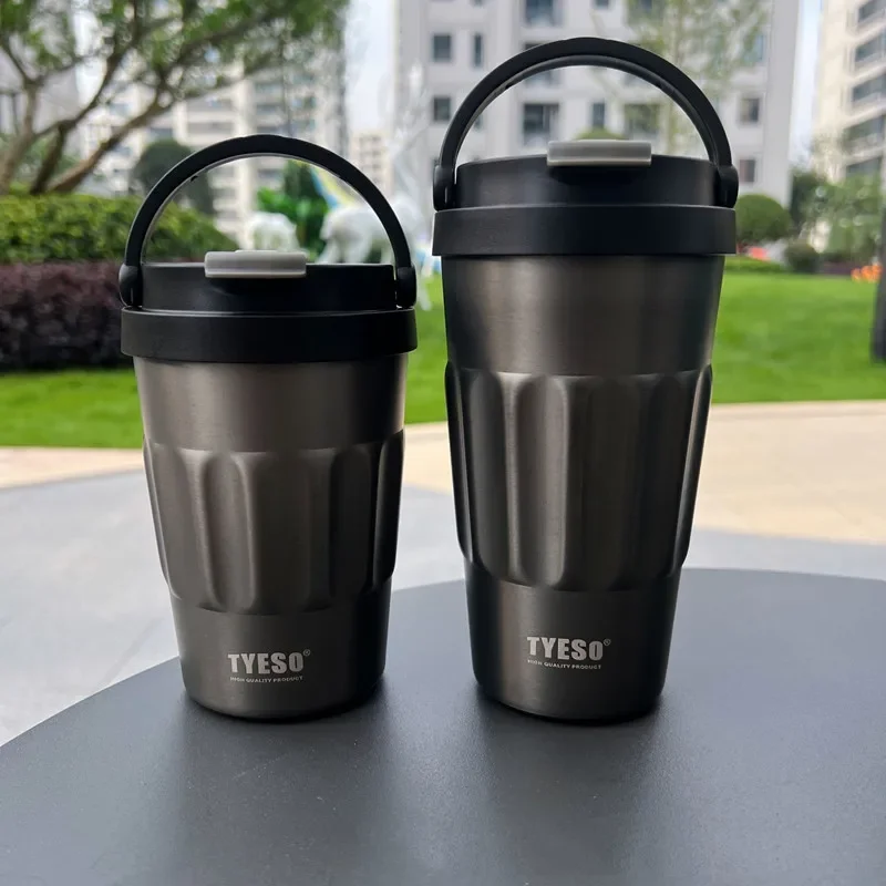 400ml/500ml TYESO Vacuum Flasks Thermoses Stainless Thermos Water Bottles Cup 304 Original Car Tumbler Cold and hot Coffee Mug