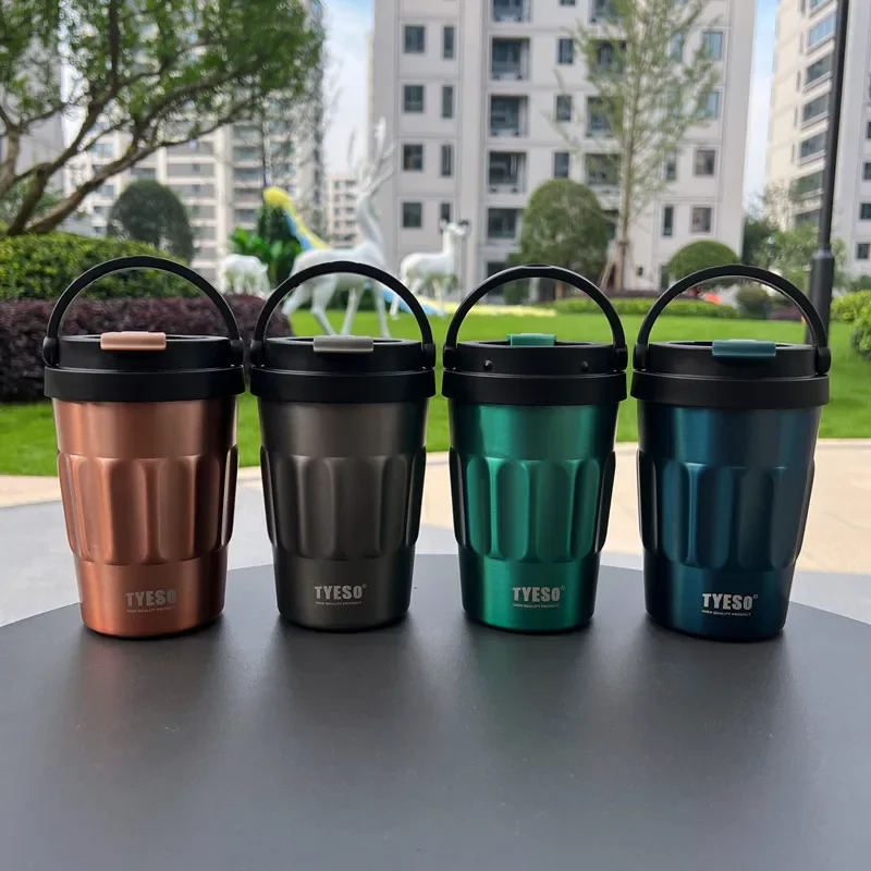 400ml/500ml TYESO Vacuum Flasks Thermoses Stainless Thermos Water Bottles Cup 304 Original Car Tumbler Cold and hot Coffee Mug