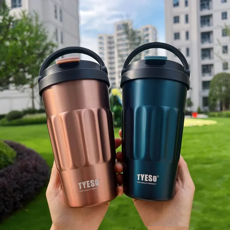 400ml/500ml TYESO Vacuum Flasks Thermoses Stainless Thermos Water Bottles Cup 304 Original Car Tumbler Cold and hot Coffee Mug