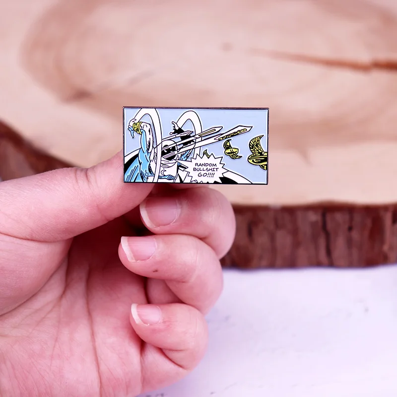 Random Bullshit Go!Enamel Pin Mooon Knight Badge Funny Meme Jewelry Gifts