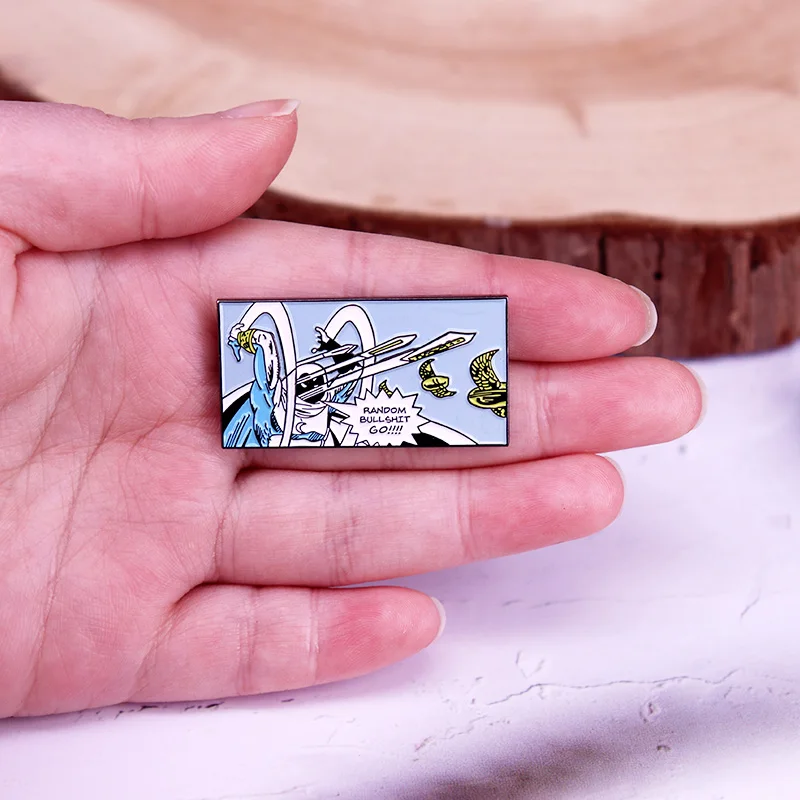 Random Bullshit Go!Enamel Pin Mooon Knight Badge Funny Meme Jewelry Gifts