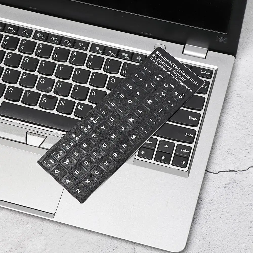 Wear-resistant Keyboard Stickers Spanish/English/Russian/Deutsch/Arabic/Italian/Japanese Letter Replacement For Laptop PC