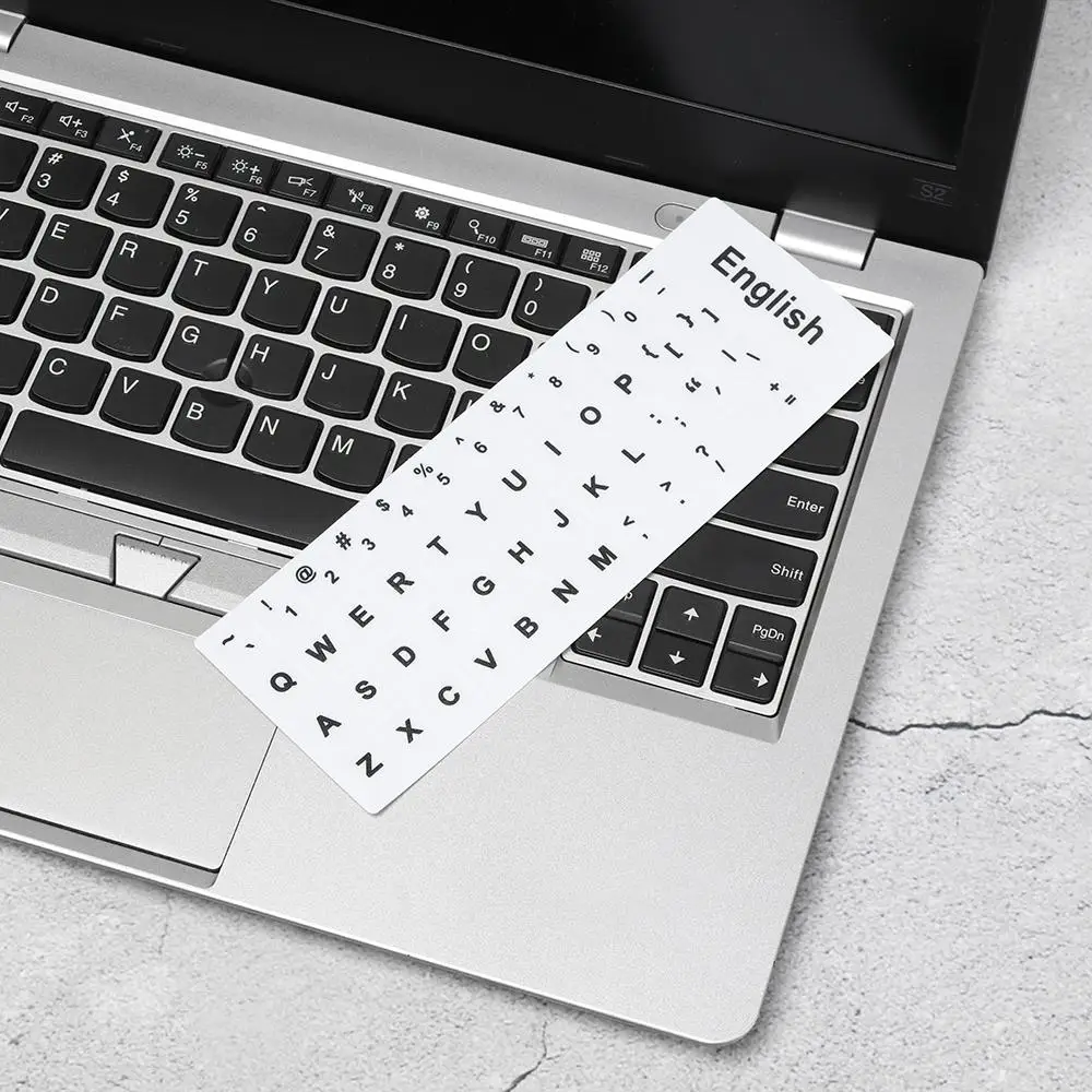 Wear-resistant Keyboard Stickers Spanish/English/Russian/Deutsch/Arabic/Italian/Japanese Letter Replacement For Laptop PC
