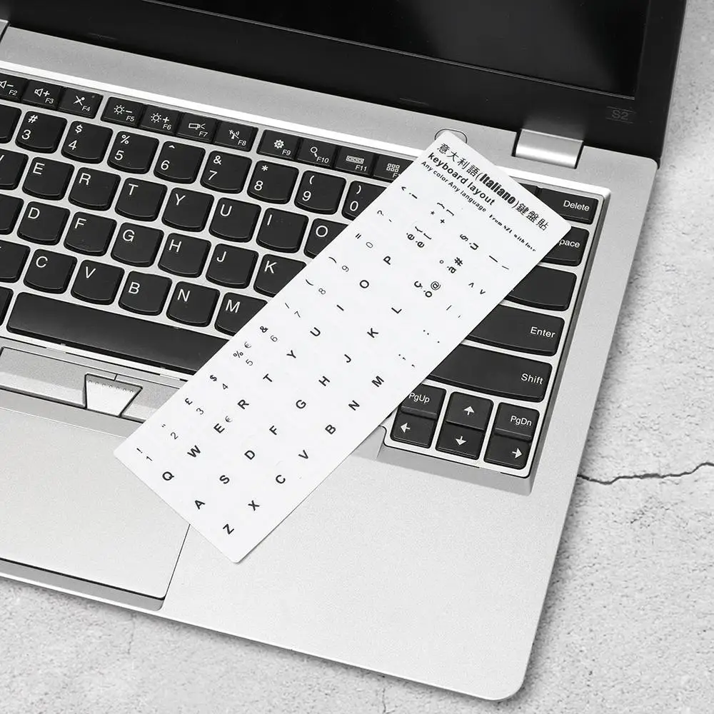 Wear-resistant Keyboard Stickers Spanish/English/Russian/Deutsch/Arabic/Italian/Japanese Letter Replacement For Laptop PC