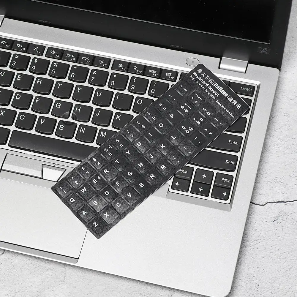 Wear-resistant Keyboard Stickers Spanish/English/Russian/Deutsch/Arabic/Italian/Japanese Letter Replacement For Laptop PC