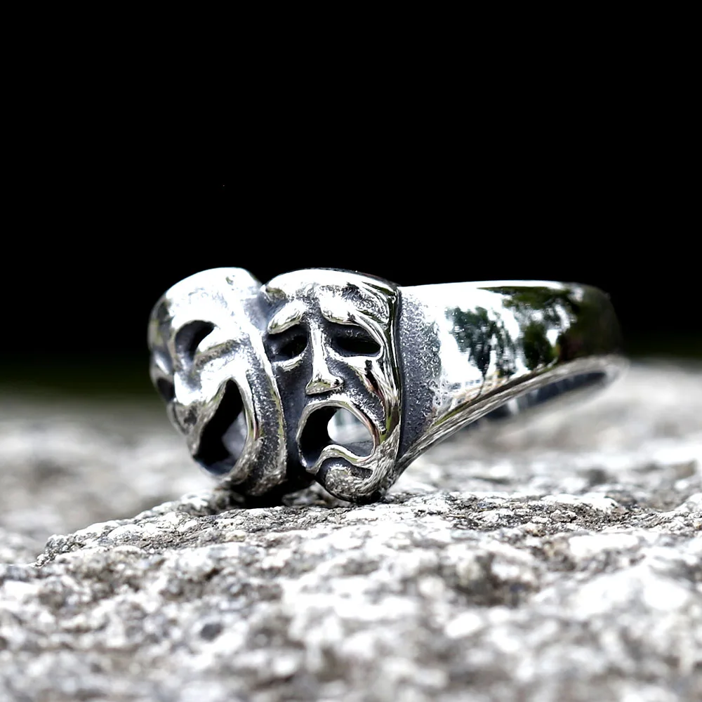 2023 New 316L Stainless Steel Cry and Smile Ring For Man Women Good Polished Couple Gift Fashion Jewelry for Gift Free Shipping