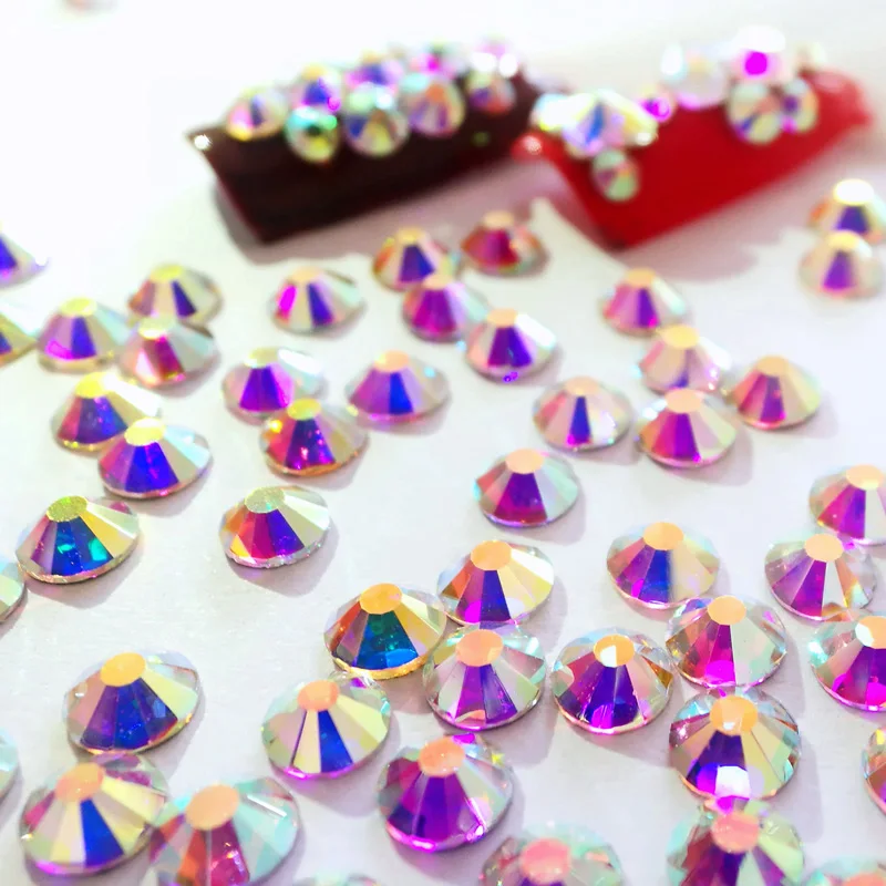 Wholesale 14400PCS/Bag Crystal AB Glitter Non Hotfix Rhinestones Nails Charms Diamond Accessories for Nail Art Decoration