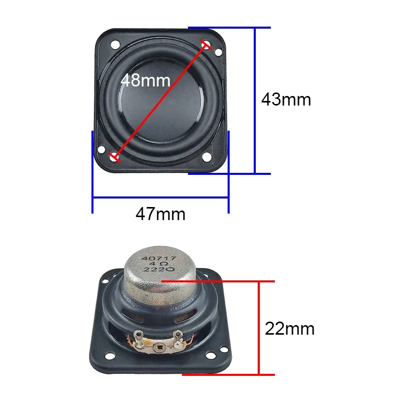 Ghxamp for JBL go 3 Bluetooth Speaker 1.75 inch full frequency speaker Waterproof Cone 47*43mm 4ohm