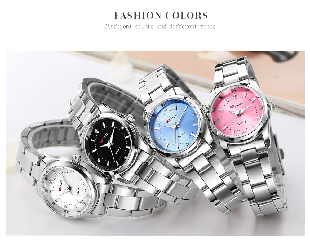 Luxury Women's Watch 29mm Fashionable Stainless Steel Rhinestone Pink Minimalist Girl Clock Outdoor Travel Women Wrist Watches