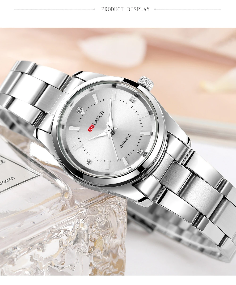 Luxury Women's Watch 29mm Fashionable Stainless Steel Rhinestone Pink Minimalist Girl Clock Outdoor Travel Women Wrist Watches