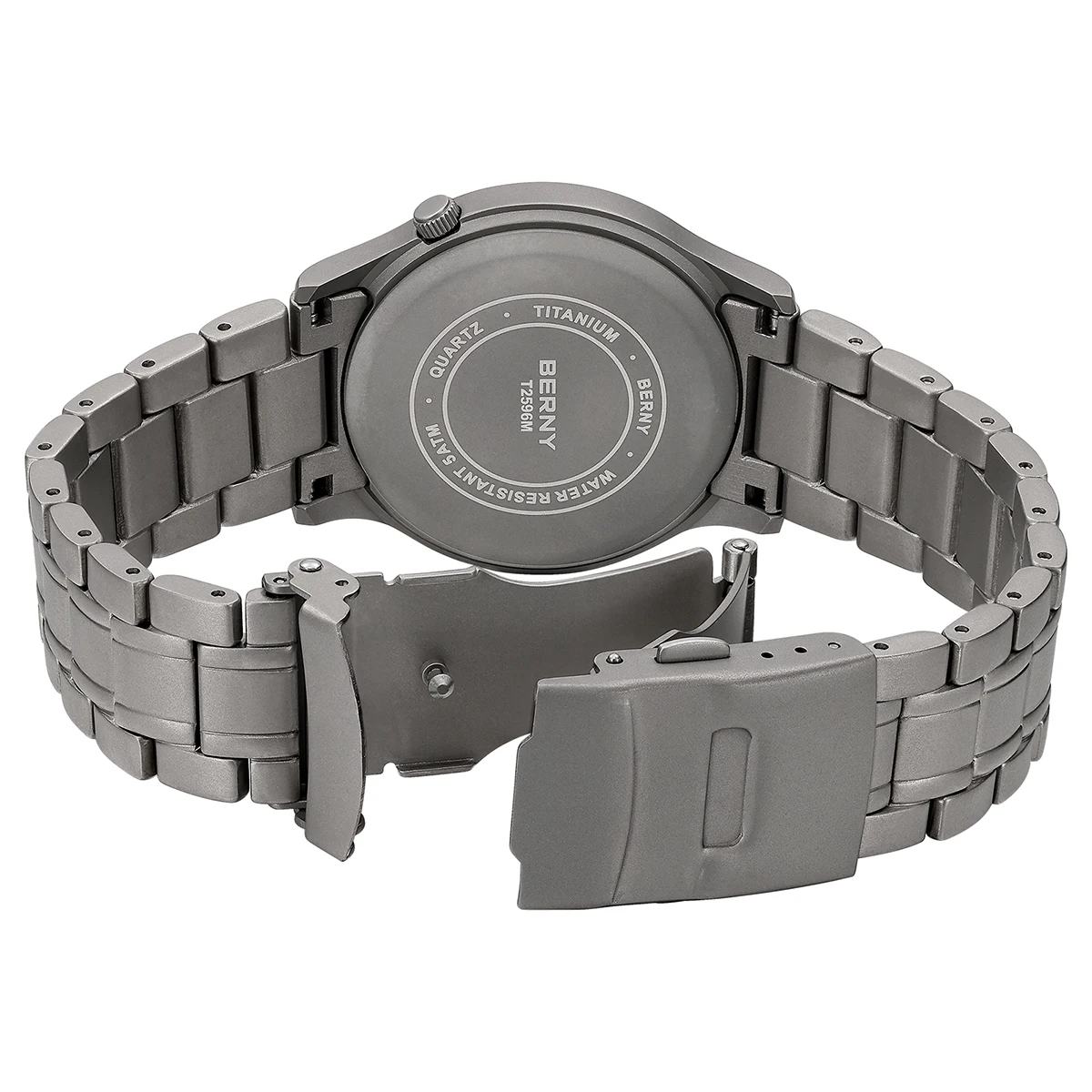 BERNY Titanium Watches for Men Classic Mens Field Watch Easy Read Outdoor Quartz Wristwatch Super Luminous Sapphire 5ATM