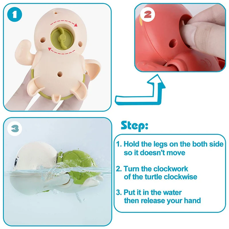 QWZ Baby Cartoon Monkey Classic Shower Bath Toy Animal Sprinkle Bathroom Swimming Bathing Shower Educational Toys For Kid Gift