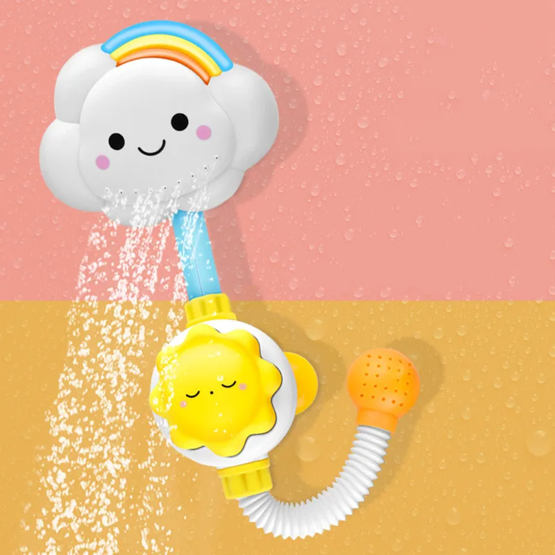 QWZ Baby Cartoon Monkey Classic Shower Bath Toy Animal Sprinkle Bathroom Swimming Bathing Shower Educational Toys For Kid Gift