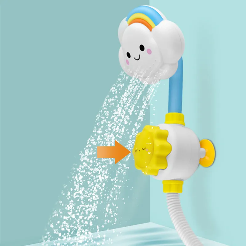 QWZ Baby Cartoon Monkey Classic Shower Bath Toy Animal Sprinkle Bathroom Swimming Bathing Shower Educational Toys For Kid Gift