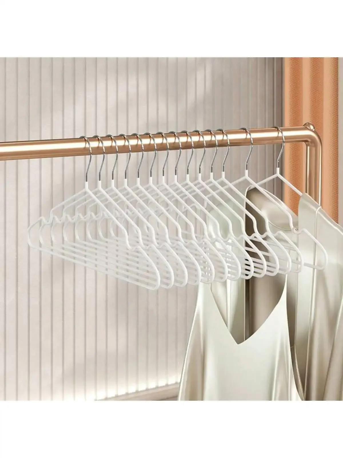 10/20/30//50pcs-Metal Seamless Anti Slip Clothes Hanger Is Durable and Sturdy Saving Home Space