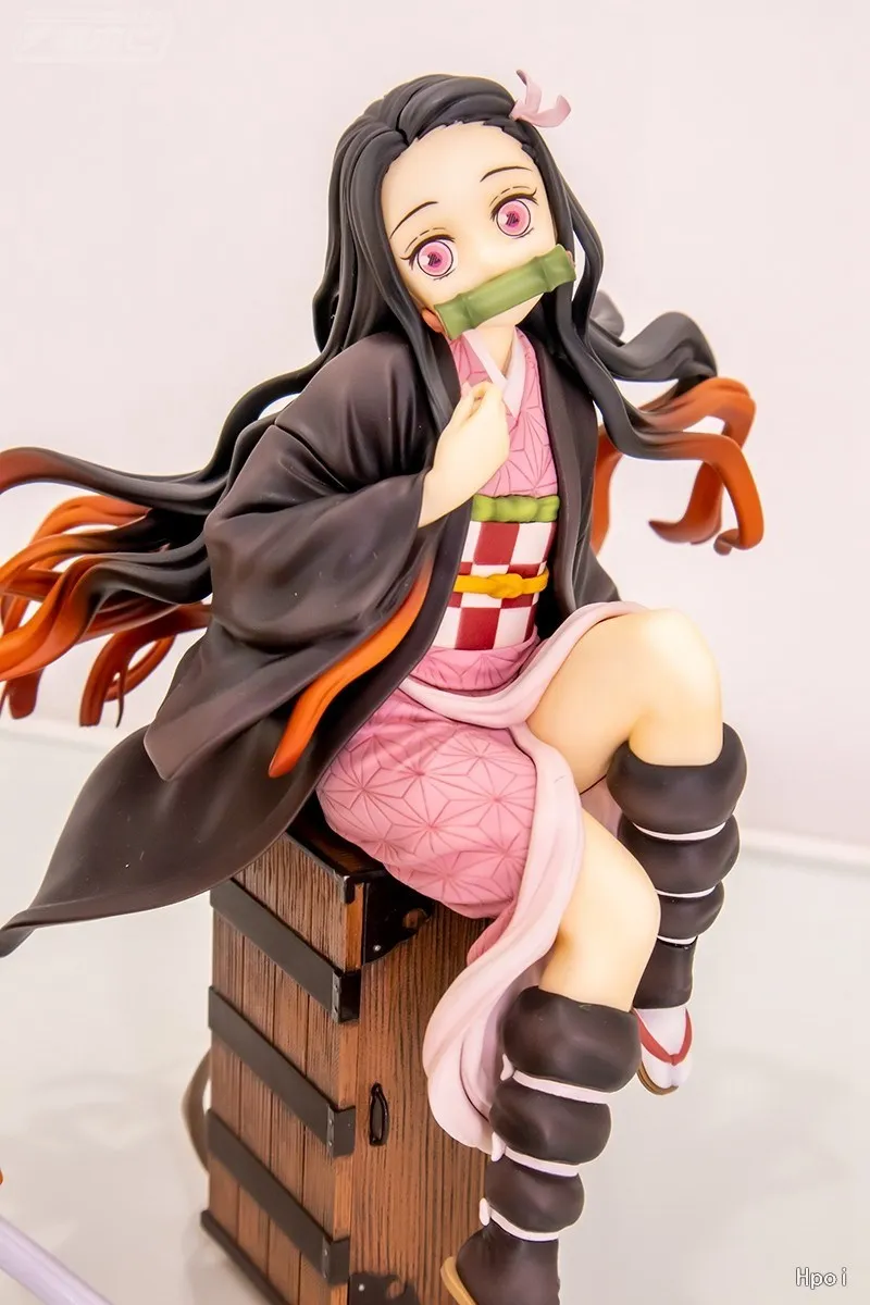 15CM Demon Slayer Kamado Nezuko Sitting Model Toy PVC Figure Toy Gift Collection Box Decoration Desktop Collection Decoration