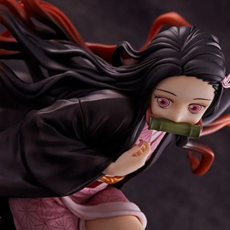 15CM Demon Slayer Kamado Nezuko Sitting Model Toy PVC Figure Toy Gift Collection Box Decoration Desktop Collection Decoration