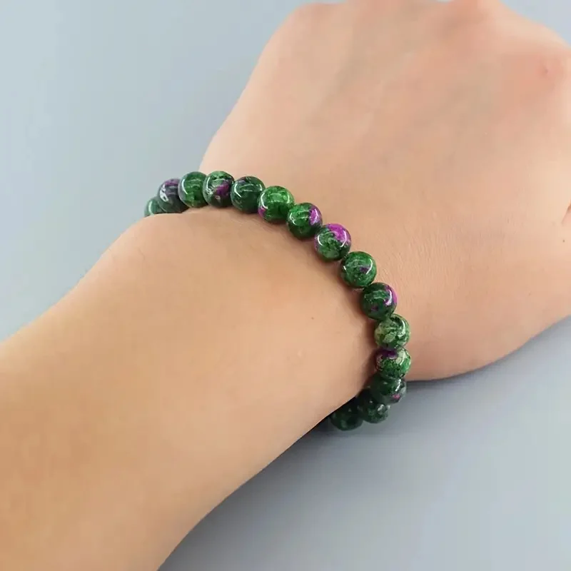 Charm Geniune Natural Epidote Zoisite Stone Bead Bracelet Homme Bracelet Made of Natural Stone Fashion Gifts Jewelry for Women
