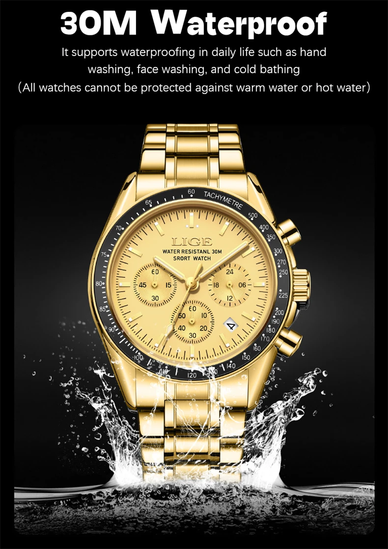 Reloj Hombre LIGE Luxury Business Men Watches Stainless Steel Quartz WristWatch Male Calendar Luminous Clock Relogio Masculino