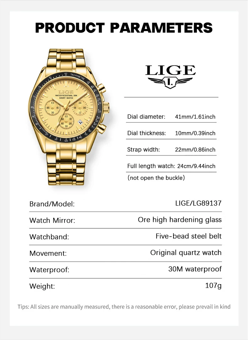 Reloj Hombre LIGE Luxury Business Men Watches Stainless Steel Quartz WristWatch Male Calendar Luminous Clock Relogio Masculino