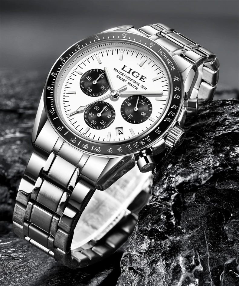 Reloj Hombre LIGE Luxury Business Men Watches Stainless Steel Quartz WristWatch Male Calendar Luminous Clock Relogio Masculino