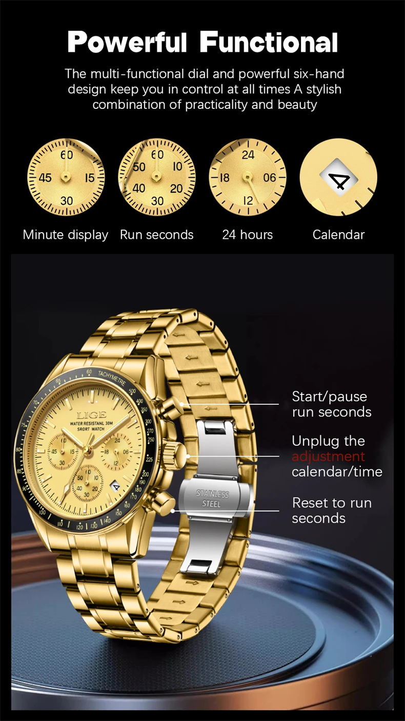 Reloj Hombre LIGE Luxury Business Men Watches Stainless Steel Quartz WristWatch Male Calendar Luminous Clock Relogio Masculino