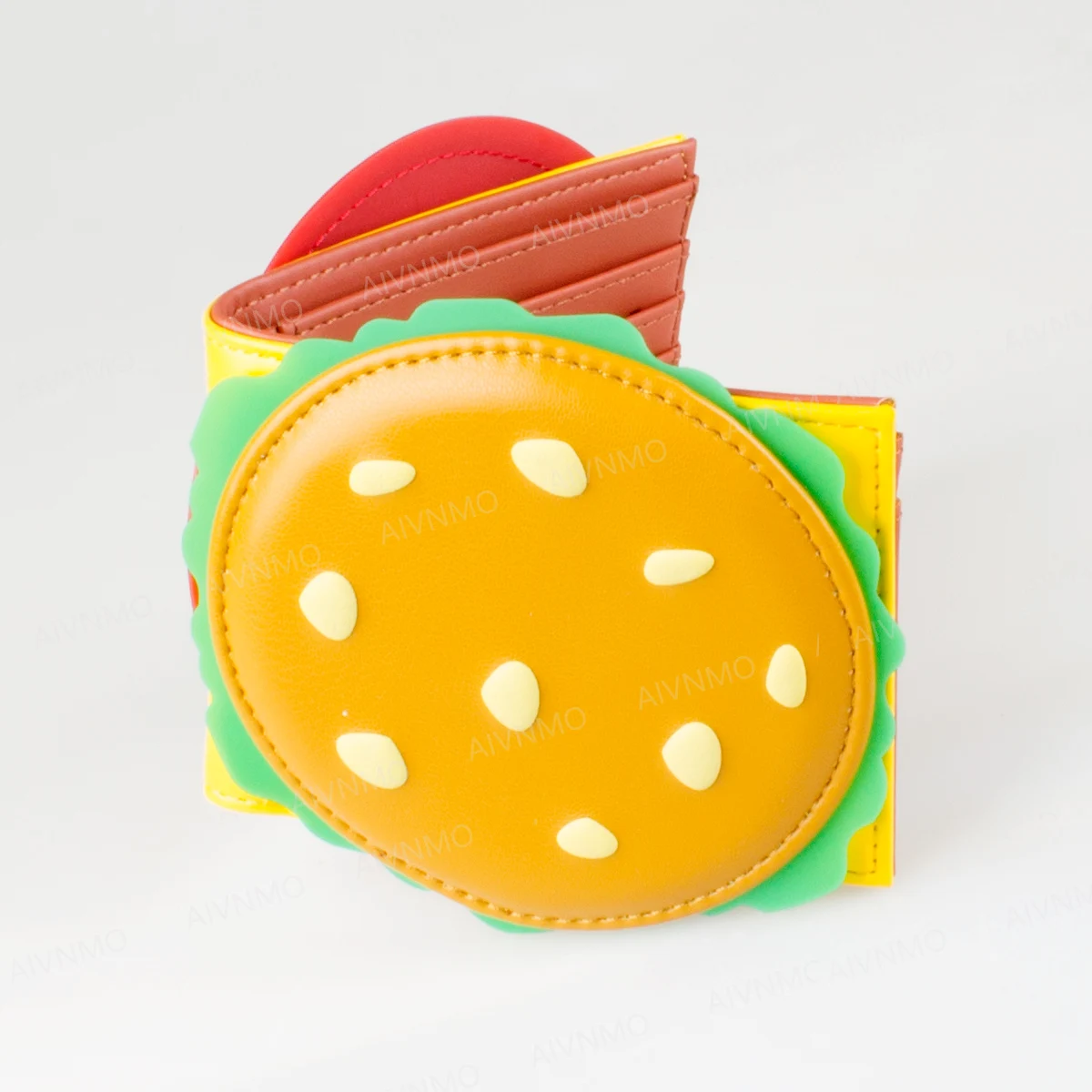 Burger shaped cute women's wallet, designer men's ID card holder