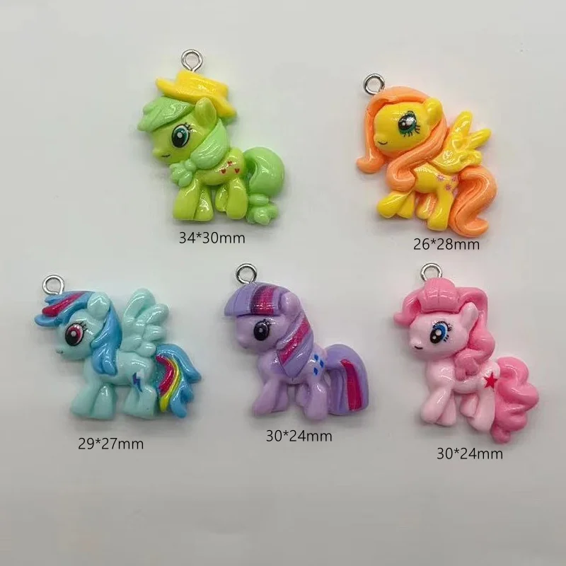 10pcs Resin Animal Charm Pendant Necklace Keychain DIY Handmade Keychain Necklace Cute Earrings Charm