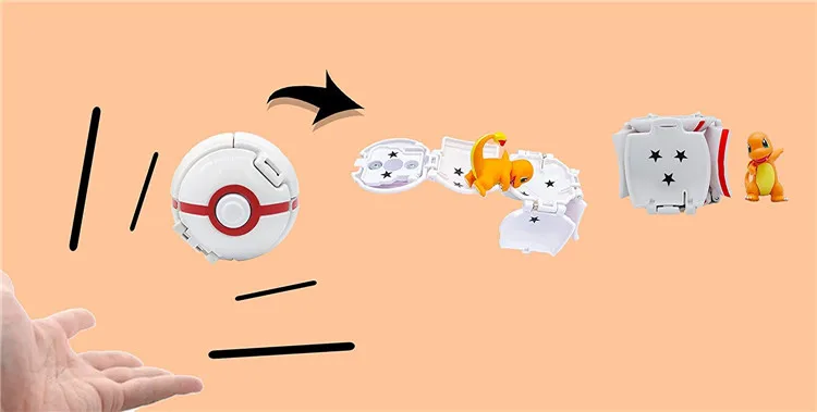 Pokeball Pokemon Figurine Elf Ball Anime Figure Cartoons Pikachu Charizard Pocket Monster Pet Anime Action Model Toy Gifts