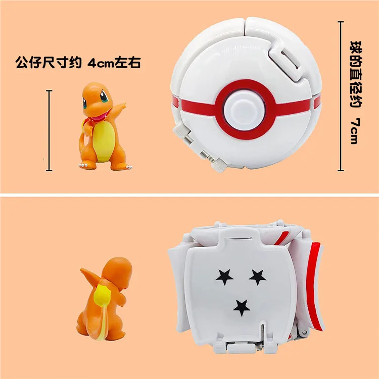 Pokeball Pokemon Figurine Elf Ball Anime Figure Cartoons Pikachu Charizard Pocket Monster Pet Anime Action Model Toy Gifts