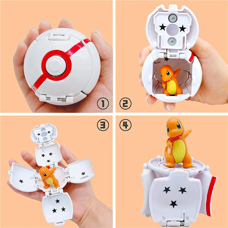 Pokeball Pokemon Figurine Elf Ball Anime Figure Cartoons Pikachu Charizard Pocket Monster Pet Anime Action Model Toy Gifts
