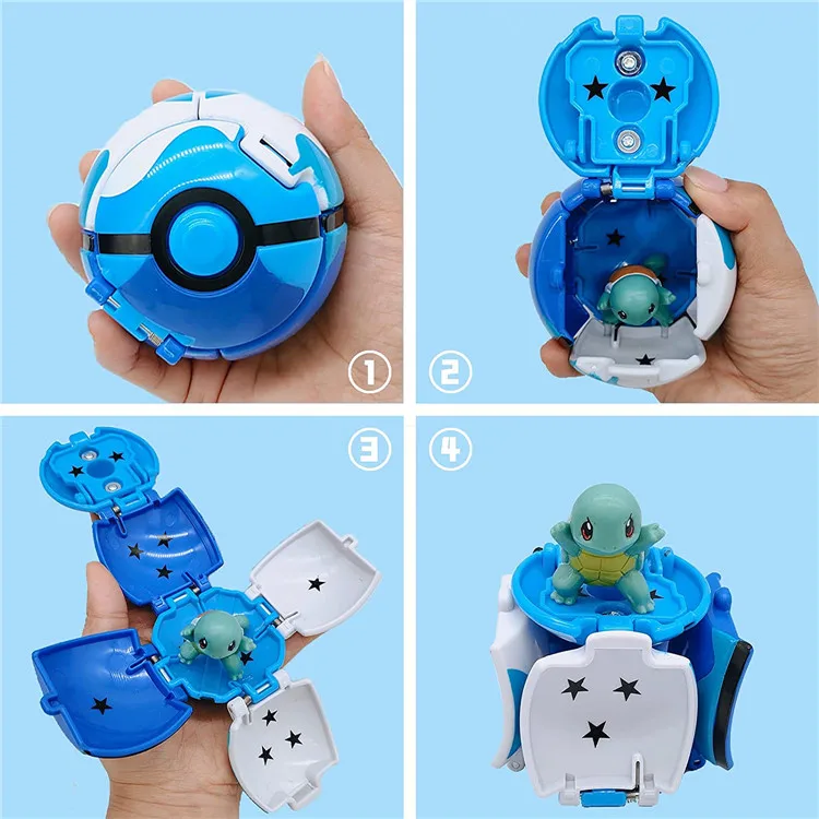 Pokeball Pokemon Figurine Elf Ball Anime Figure Cartoons Pikachu Charizard Pocket Monster Pet Anime Action Model Toy Gifts