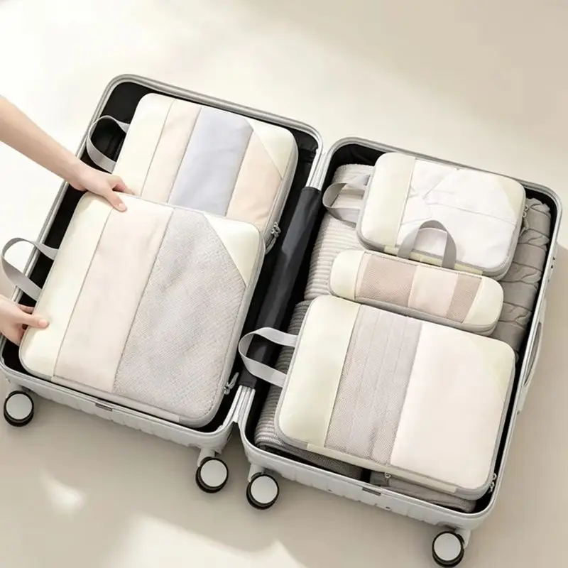 Travel Storage Organizer Bag Set, Portable Luggage Pouch for Garments,Underwear,Socks,Toiletries,Cosmetics Home Travel