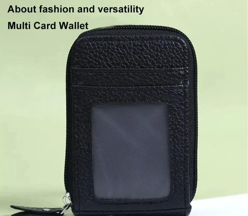 1pc Organ Card Bag Korean Edition Portable Women's Short Bank Card Cover Business Card Clip Zipper Vertical Handheld Bag