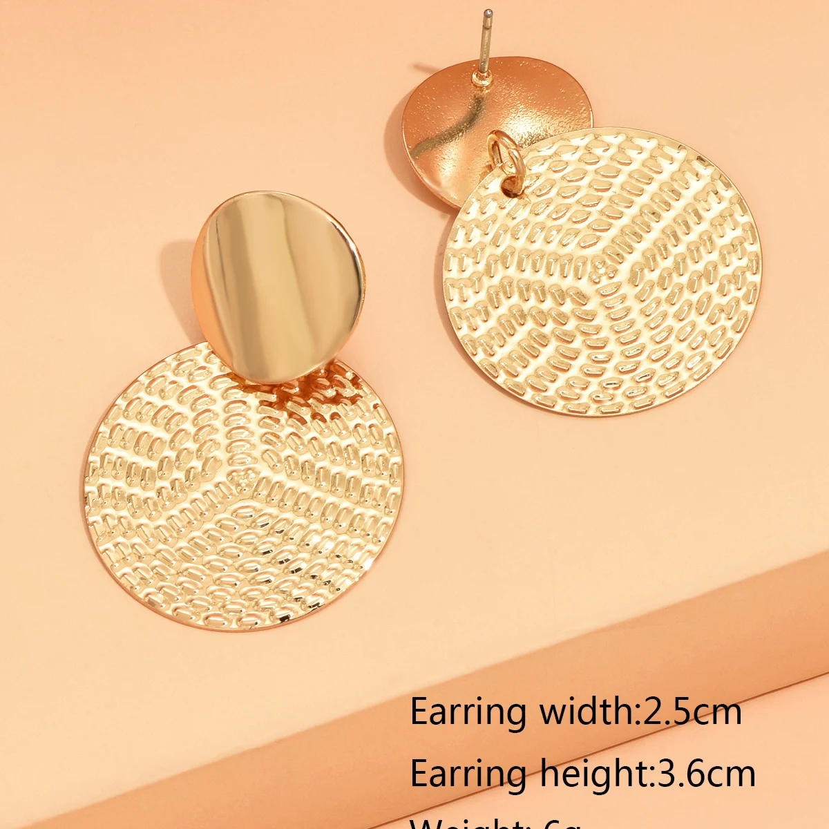 Aretes De Mujer Bohemia Trendy Geometric Metal Round Earrings For Women Fashion Wedding Jewelry