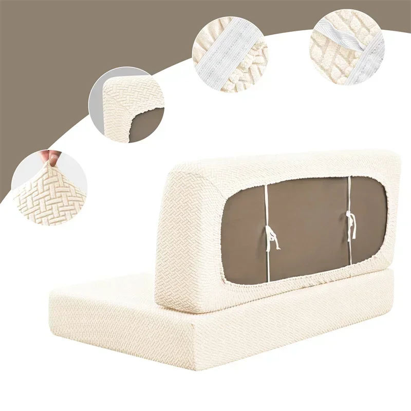 2 Pcs/set Polar Fleece RV Dinette Cushions Covers Stretch Couch Cover Booth Seat Covers RV Camper Car Bench Backrest Cover