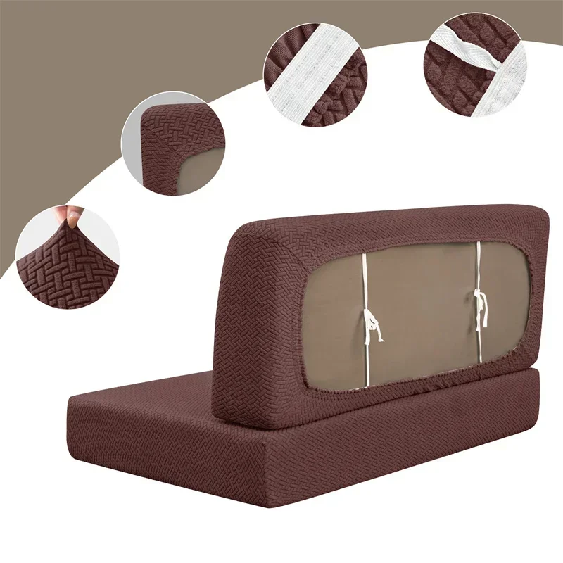 2 Pcs/set Polar Fleece RV Dinette Cushions Covers Stretch Couch Cover Booth Seat Covers RV Camper Car Bench Backrest Cover