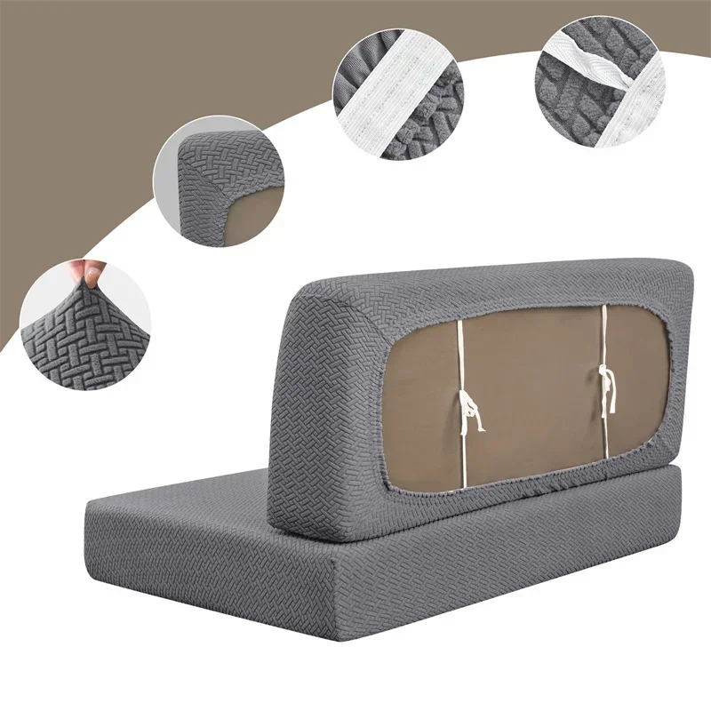 2 Pcs/set Polar Fleece RV Dinette Cushions Covers Stretch Couch Cover Booth Seat Covers RV Camper Car Bench Backrest Cover