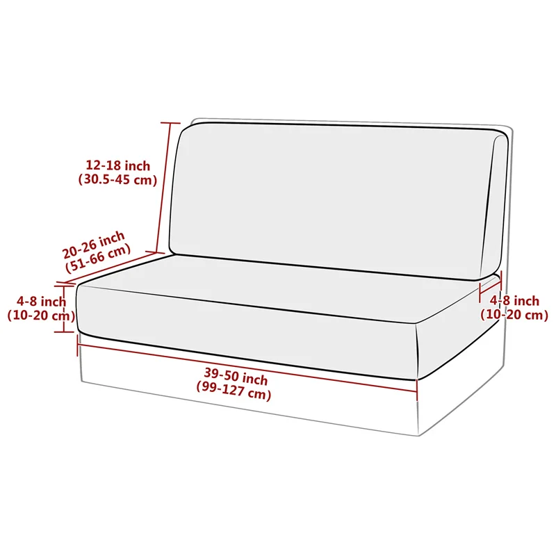 2 Pcs/set Polar Fleece RV Dinette Cushions Covers Stretch Couch Cover Booth Seat Covers RV Camper Car Bench Backrest Cover