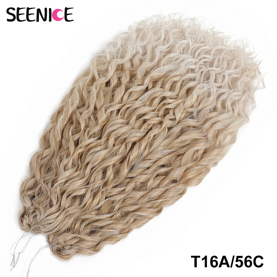 Jessica Synthetic Hair Deep Wave Twist Crochet Hair Braid Afro Curl Ombre Blonde Pink Deep Wavy Braiding Hair Extension ForWomen