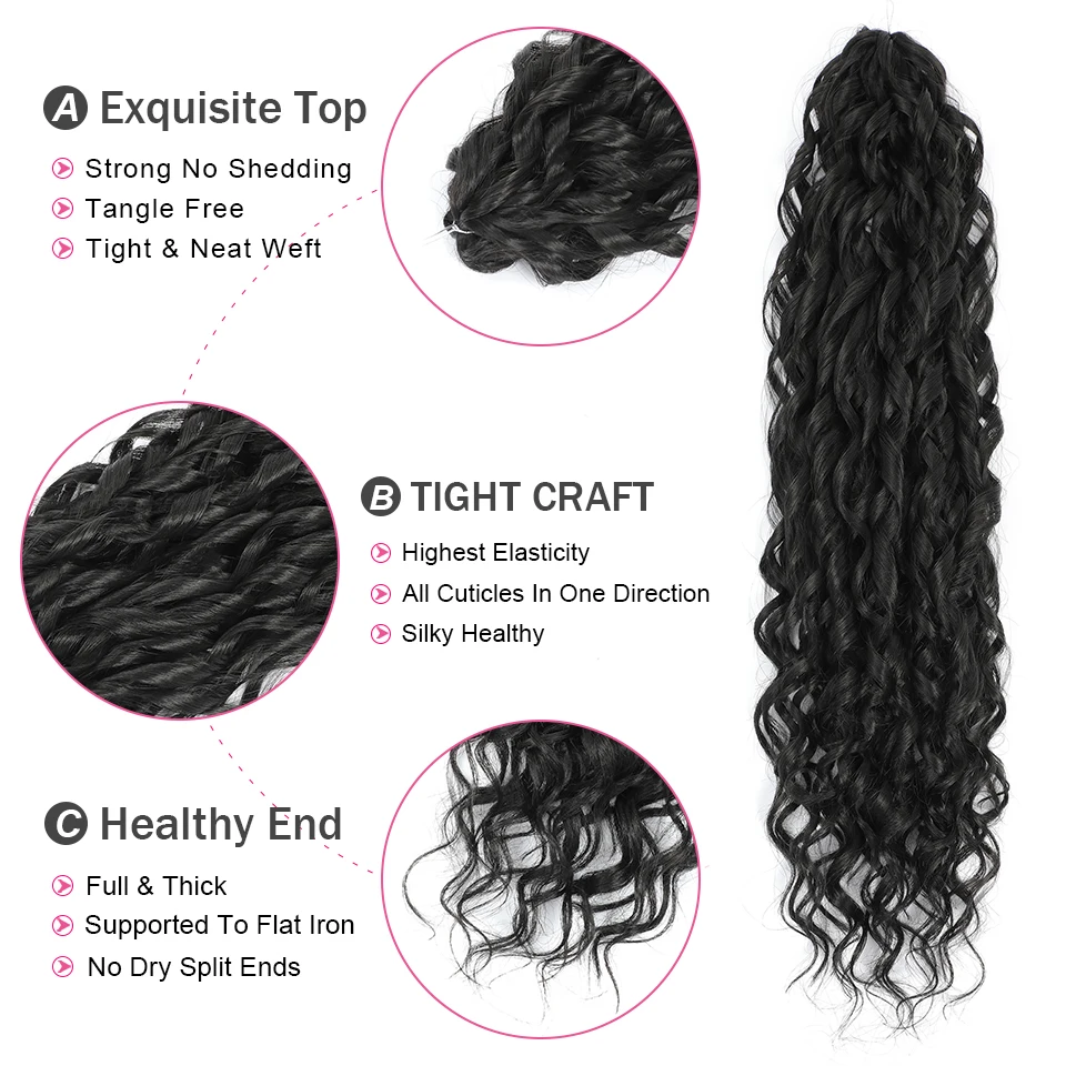 Jessica Synthetic Hair Deep Wave Twist Crochet Hair Braid Afro Curl Ombre Blonde Pink Deep Wavy Braiding Hair Extension ForWomen